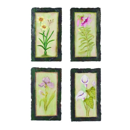 LIVING ACCENTS Ace 16 in. H X 4 in. W X 8 in. L Assorted Floral Design Wall Plaque DE2306